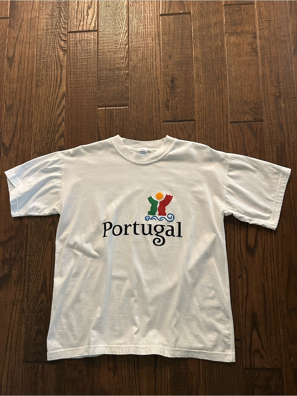 Portugal Graphic Tee - White with Multicolor Logo